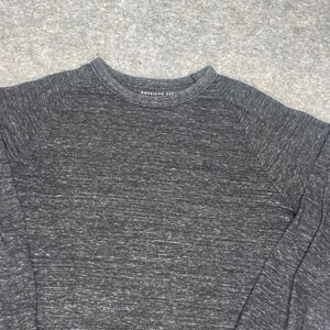 American Eagle Mens Long Sleeve Crew Neck‎ Super Soft Standard Fit Heather Gray